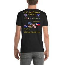 Load image into Gallery viewer, USS Midway (CVA-41) 1974 Cruise Shirt