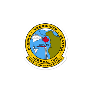 USS Constellation (CV-64) ICEPAC '86 Vinyl Sticker