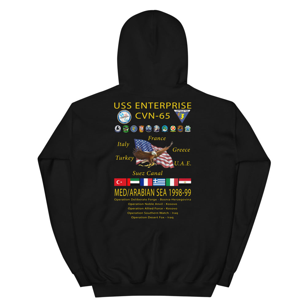 USS Enterprise (CVN-65) 1998-99 Cruise Hoodie