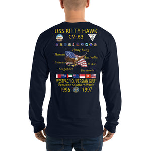 USS Kitty Hawk (CV-63) 1996-97 Long Sleeve Cruise Shirt