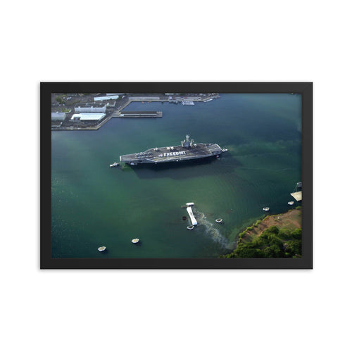 USS Nimitz (CVN-68) Framed Ship Photo - Pearl Harbor