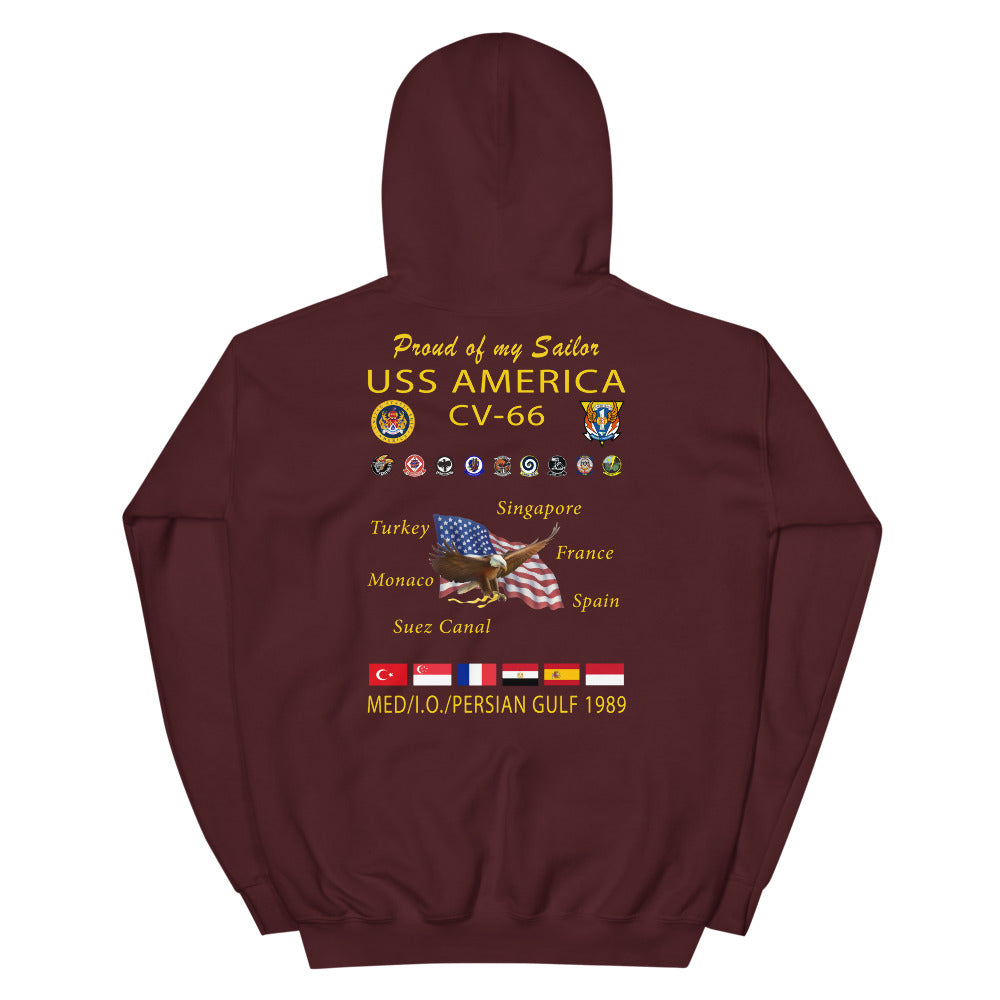 USS America (CV-66) 1989 Cruise Hoodie - FAMILY