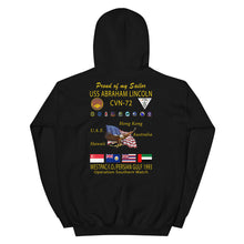 Load image into Gallery viewer, USS Abraham Lincoln (CVN-72) 1993 Cruise Hoodie - FAMILY