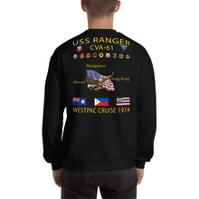 Load image into Gallery viewer, USS Ranger (CVA-61) 1974 Cruise Sweatshirt