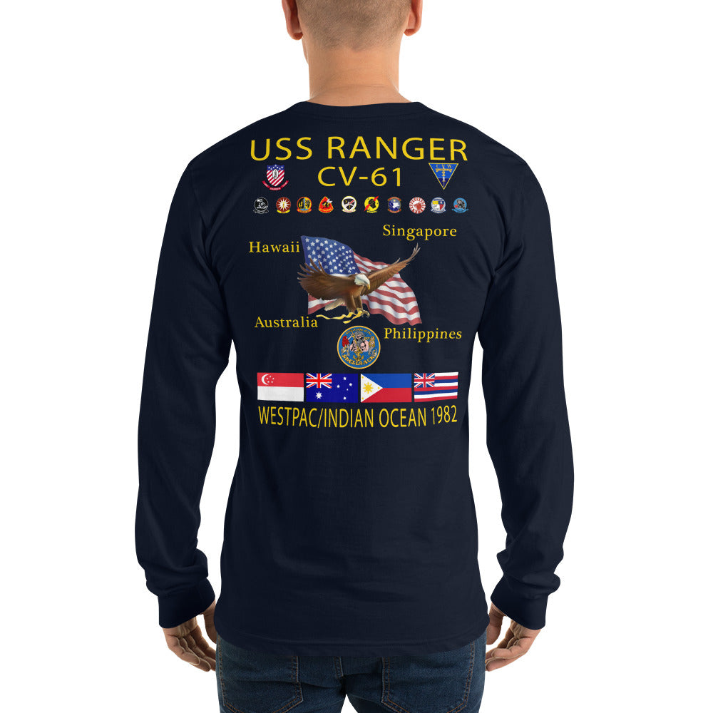 USS Ranger (CV-61) 1982 Long Sleeve Cruise Shirt