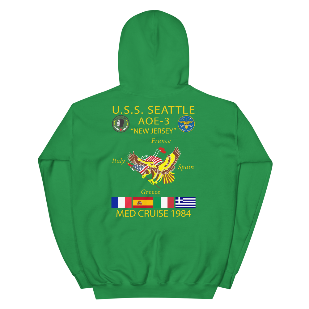 USS Seattle (AOE-3) 1984 Cruise Hoodie - CUSTOM