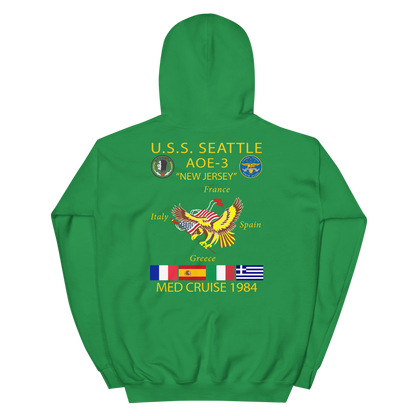 USS Seattle (AOE-3) 1984 Cruise Hoodie - CUSTOM