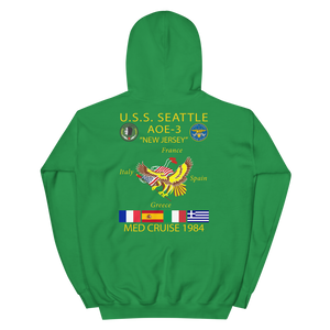 USS Seattle (AOE-3) 1984 Cruise Hoodie - CUSTOM