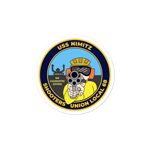 USS Nimitz (CVN-68) Shooters Union Local 68 Sticker