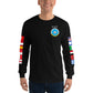 IKE CUSTOM w/FLAGS - E HUGHES - Long Sleeve Shirt