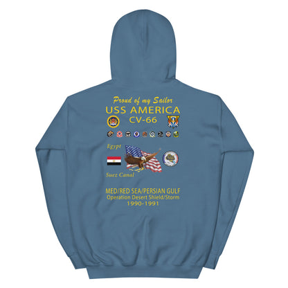 USS America (CV-66) 1990-91 Cruise Hoodie ver 1 - FAMILY