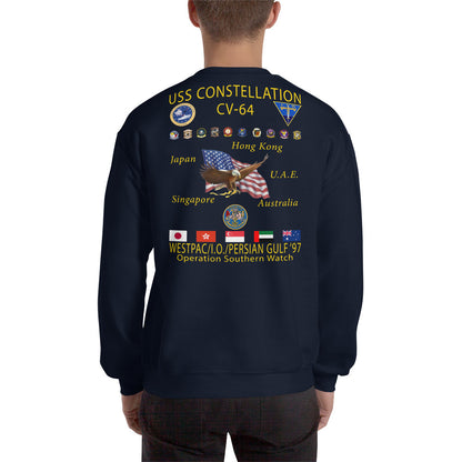 USS Constellation (CV-64) 1997 Cruise Sweatshirt