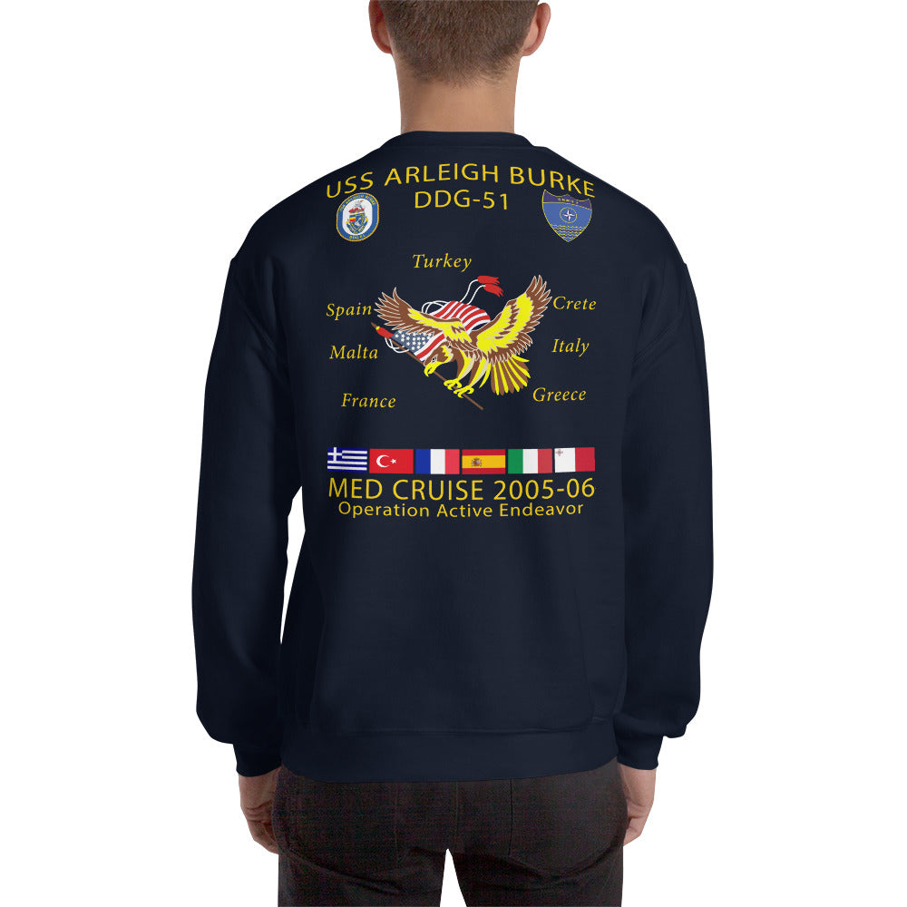 USS Arleigh Burke (DDG-51) 2005-06 Cruise Sweatshirt