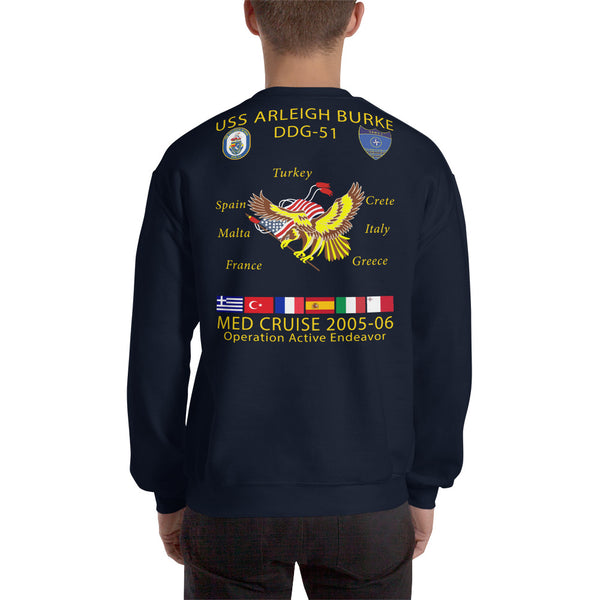 USS Arleigh Burke (DDG-51) 2005-06 Cruise Sweatshirt