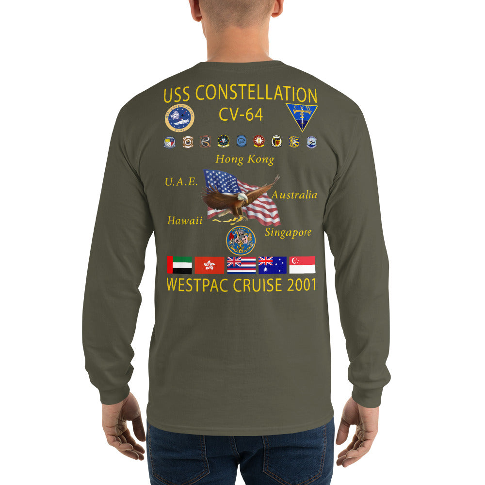 USS Constellation (CV-64) 2001 Long Sleeve Cruise Shirt
