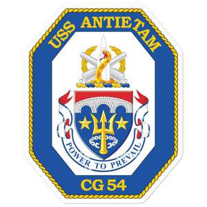 USS Antietam (CG-54) Ship's Crest Vinyl Sticker