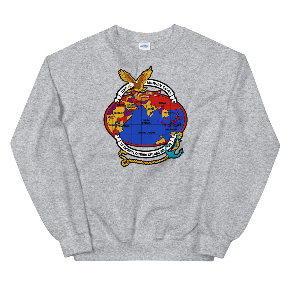 USS Midway (CV-41) Indian Ocean Cruise 1988-89 Sweatshirt