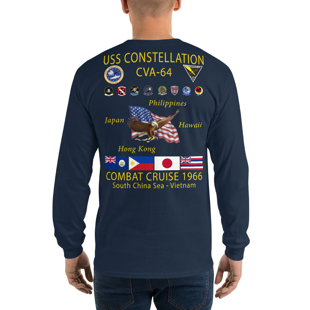 USS Constellation (CVA-64) 1966 Long Sleeve Cruise Shirt