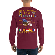 Load image into Gallery viewer, USS Forrestal (CV-59) 1986 Long Sleeve Cruise Shirt