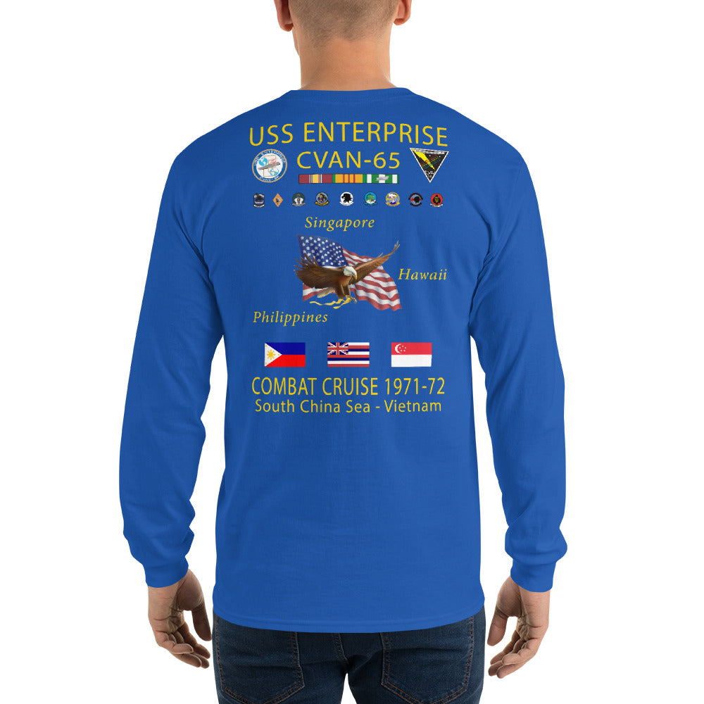 USS Enterprise (CVAN-65) 1971-72 Long Sleeve Cruise Shirt