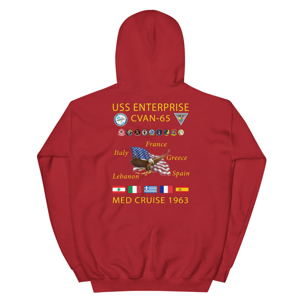 USS Enterprise (CVAN/CVN-65) 1963 Cruise Hoodie