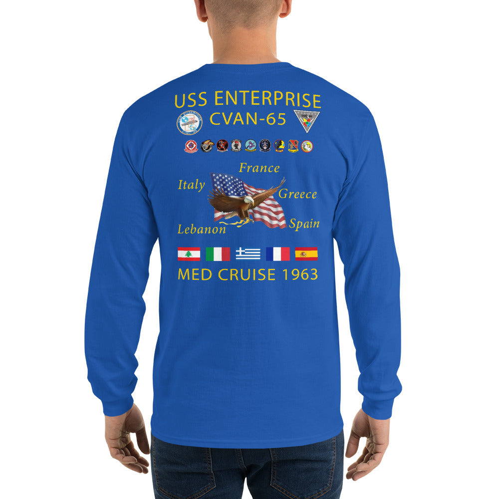 USS Enterprise (CVAN/CVN-65) 1963 Long Sleeve Cruise Shirt