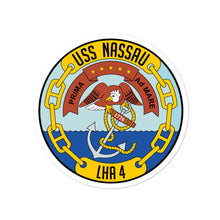 Load image into Gallery viewer, USS Nassau (LHA-4) Ship&#39;s Crest Vinyl Sticker