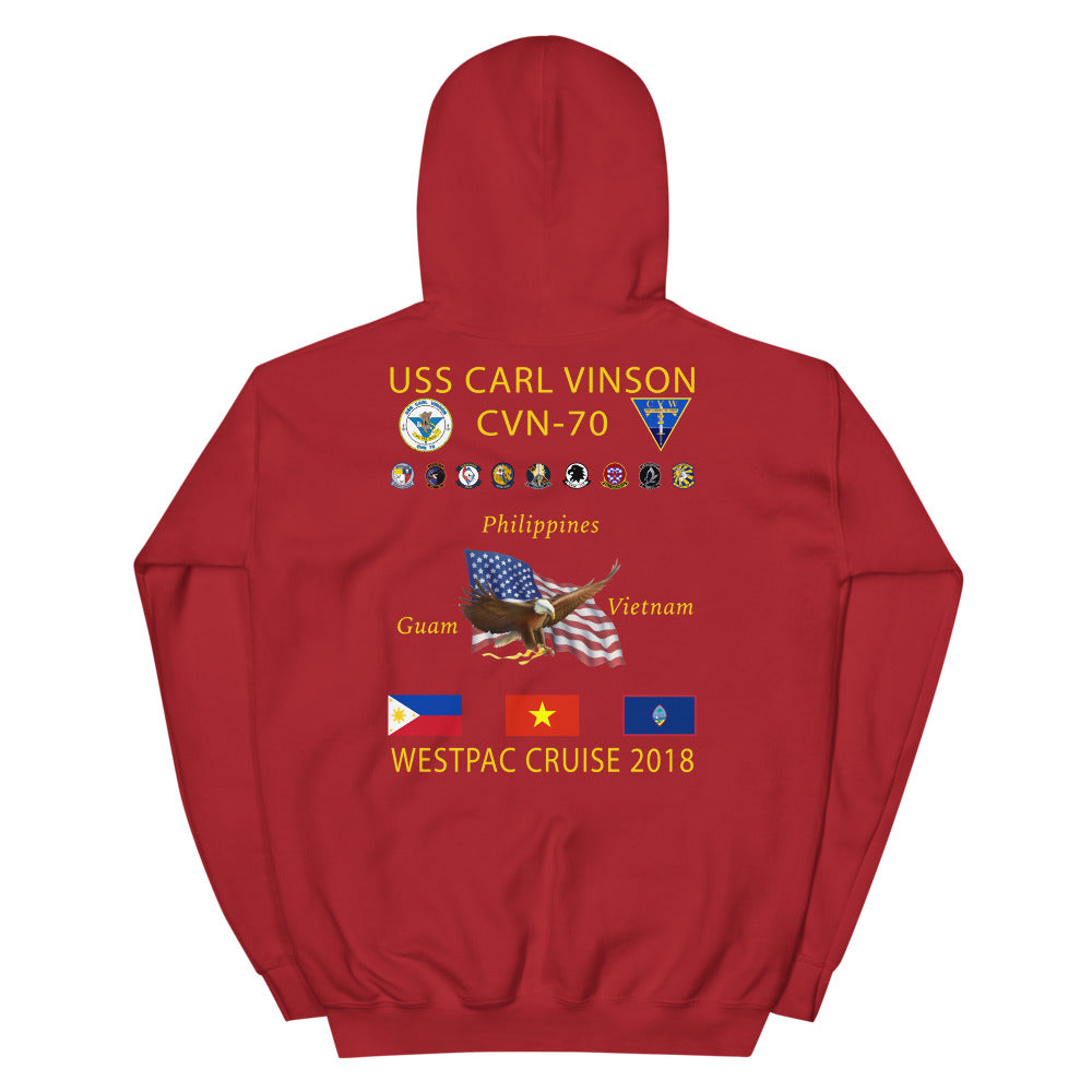 USS Carl Vinson (CVN-70) 2018 Cruise Hoodie