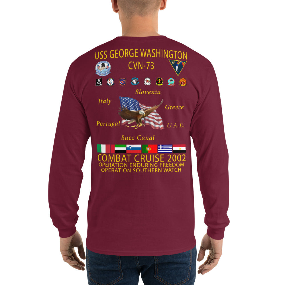 USS George Washington (CVN-73) 2002 Long Sleeve Cruise Shirt