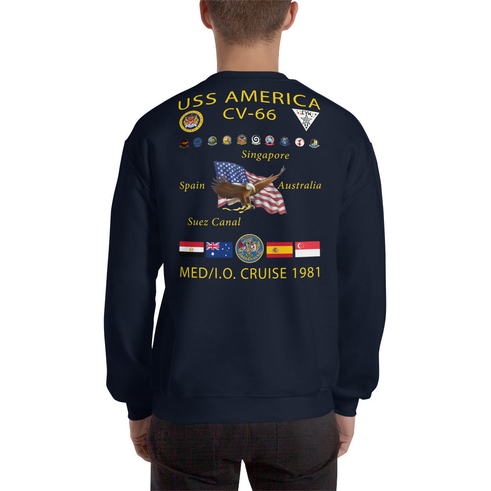 USS America (CV-66) 1981 Cruise Sweatshirt