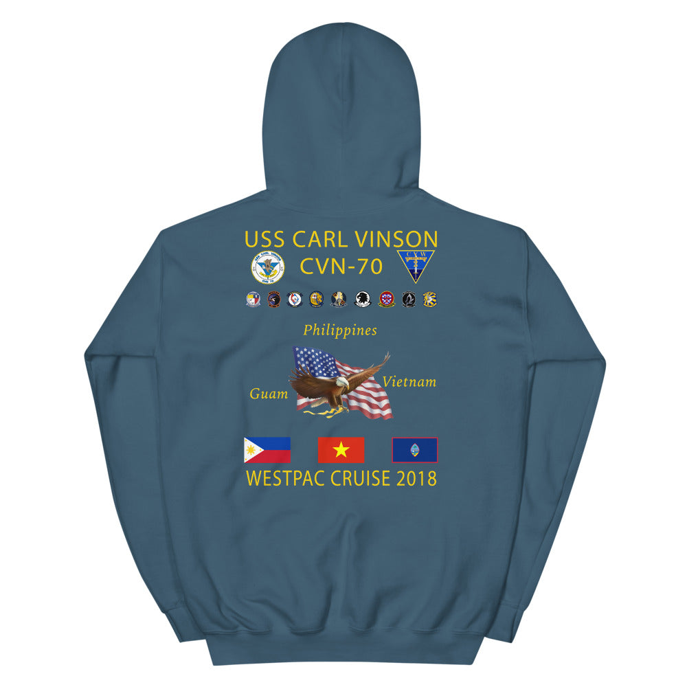 USS Carl Vinson (CVN-70) 2018 Cruise Hoodie