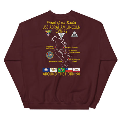 USS Abraham Lincoln (CVN-72) 1990 Cruise Sweatshirt - FAMILY