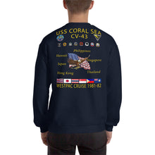 Load image into Gallery viewer, USS Coral Sea (CV-43) 1981-82 Cruise Sweatshirt
