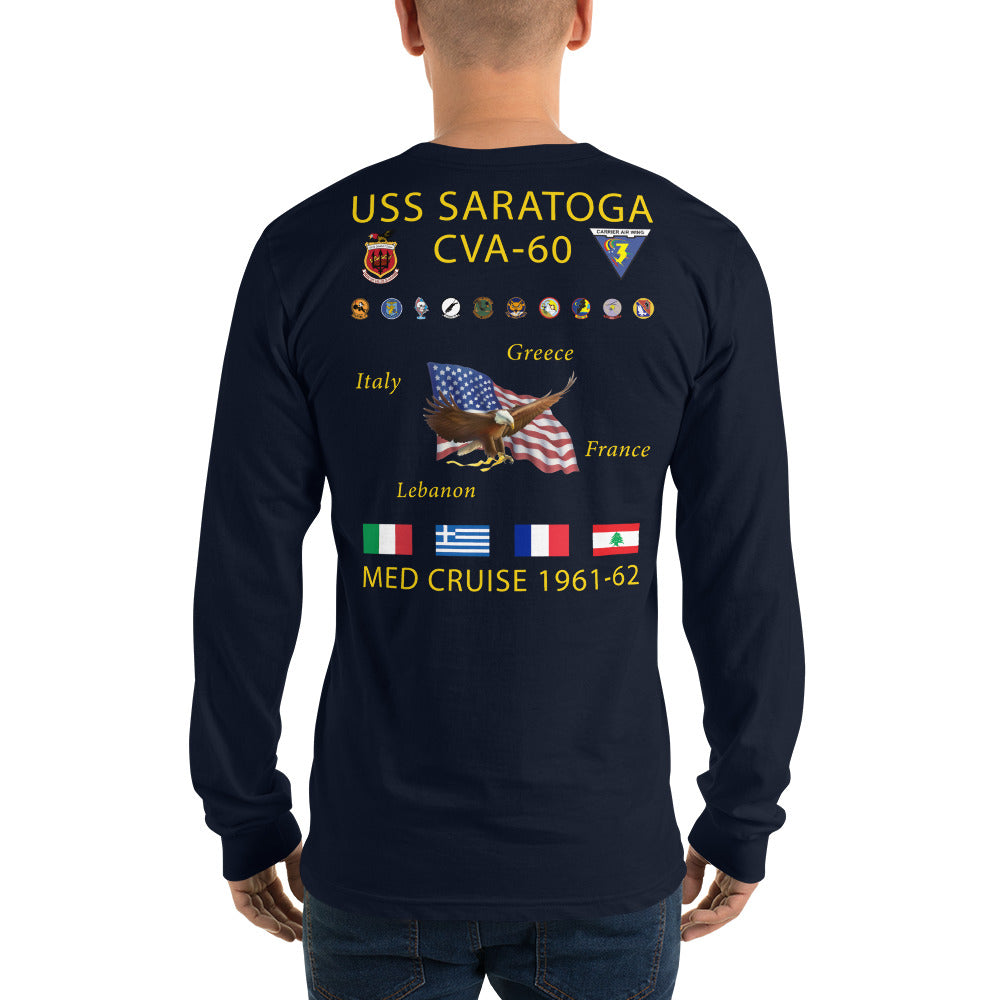 USS Saratoga (CVA-60) 1961-62 Long Sleeve Cruise Shirt