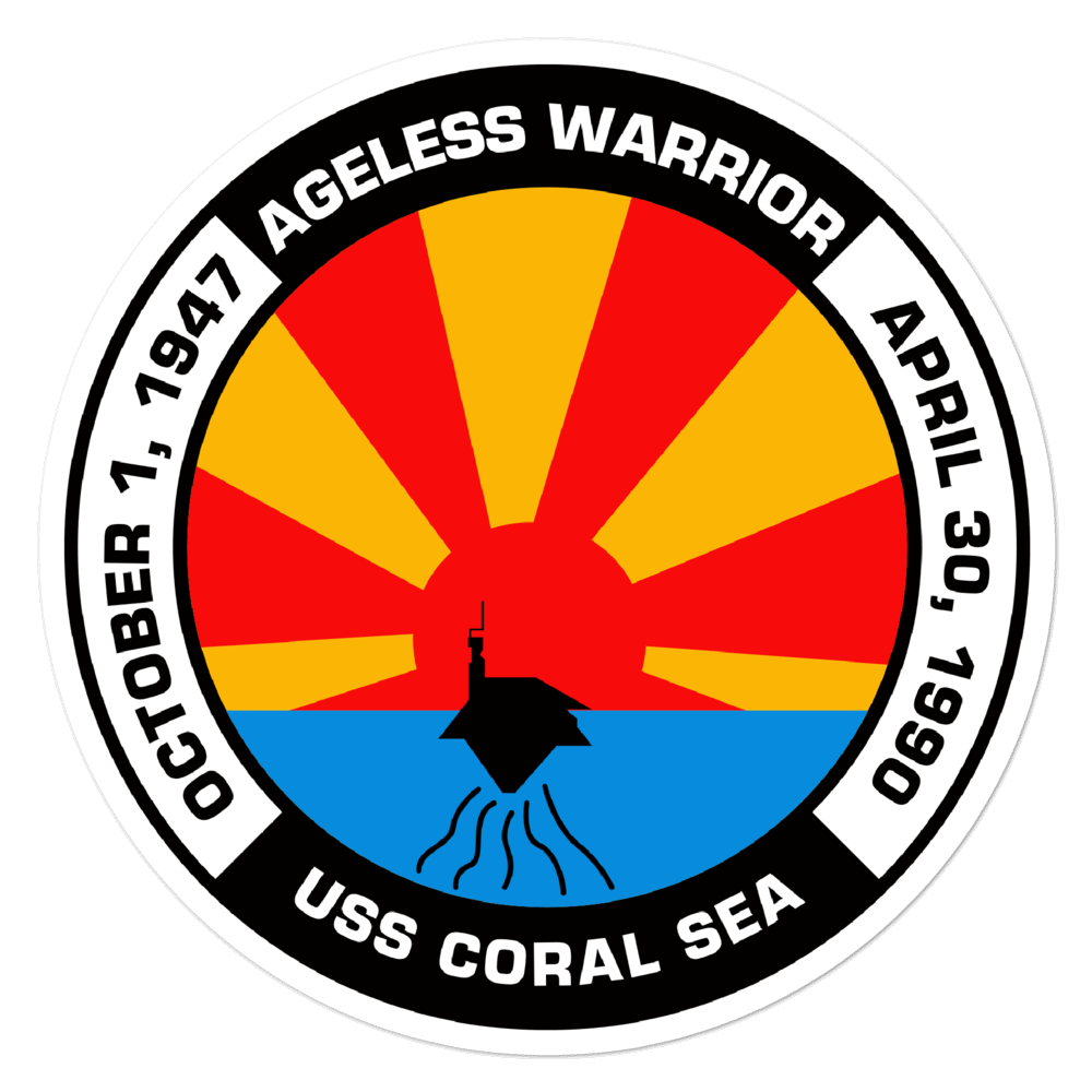 USS Coral Sea (CV-43) Ageless Warrior Vinyl Sticker