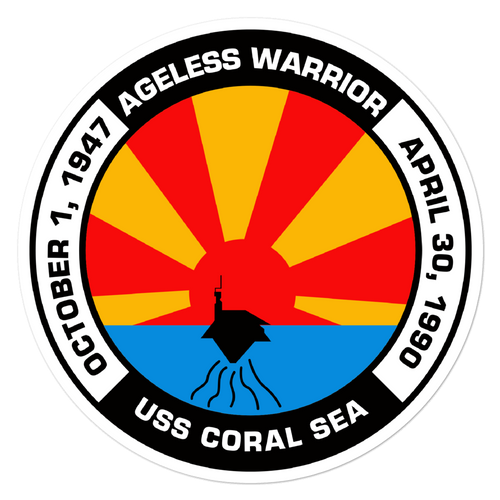 USS Coral Sea (CV-43) Ageless Warrior Vinyl Sticker