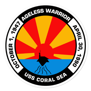 USS Coral Sea (CV-43) Ageless Warrior Vinyl Sticker