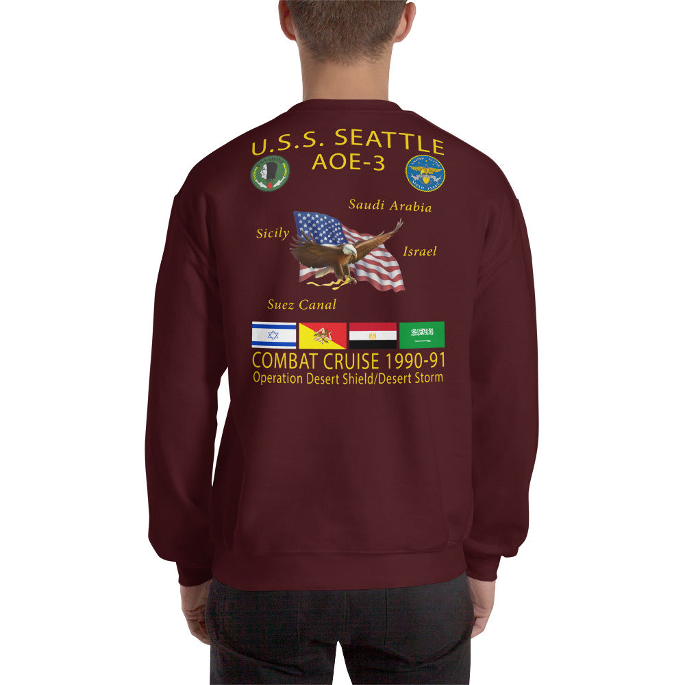 USS Seattle (AOE-3) 1990-91 Cruise Sweatshirt