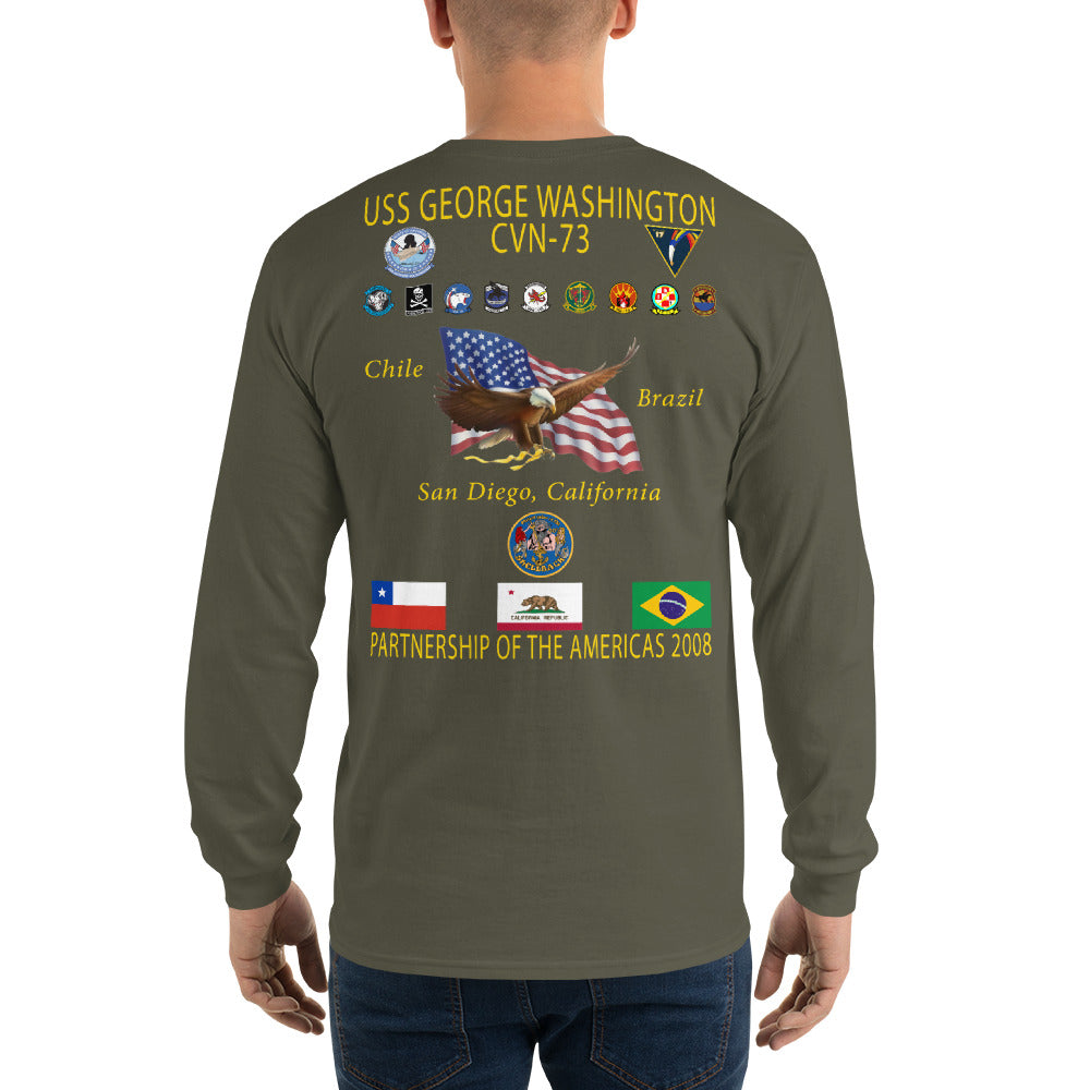 USS George Washington (CVN-73) 2008 POA Long Sleeve Cruise Shirt