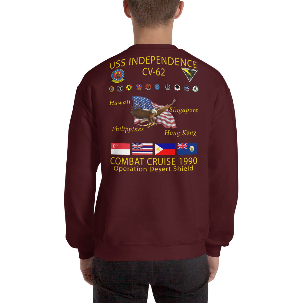 USS Independence (CV-62) 1990 Cruise Sweatshirt