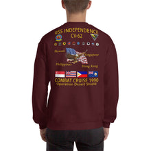 Load image into Gallery viewer, USS Independence (CV-62) 1990 Cruise Sweatshirt
