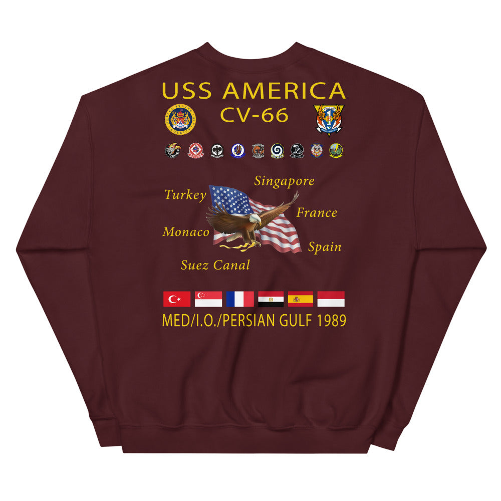 USS America (CV-66) 1989 Cruise Sweatshirt