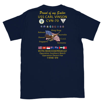 USS Carl Vinson (CVN-70) 1998-99 Cruise Shirt - Family