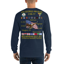 Load image into Gallery viewer, USS George HW Bush (CVN-77) 2017 Long Sleeve Cruise Shirt