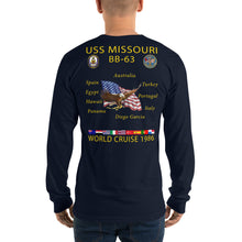 Load image into Gallery viewer, USS Missouri (BB-63) 1986 Long Sleeve Cruise Shirt