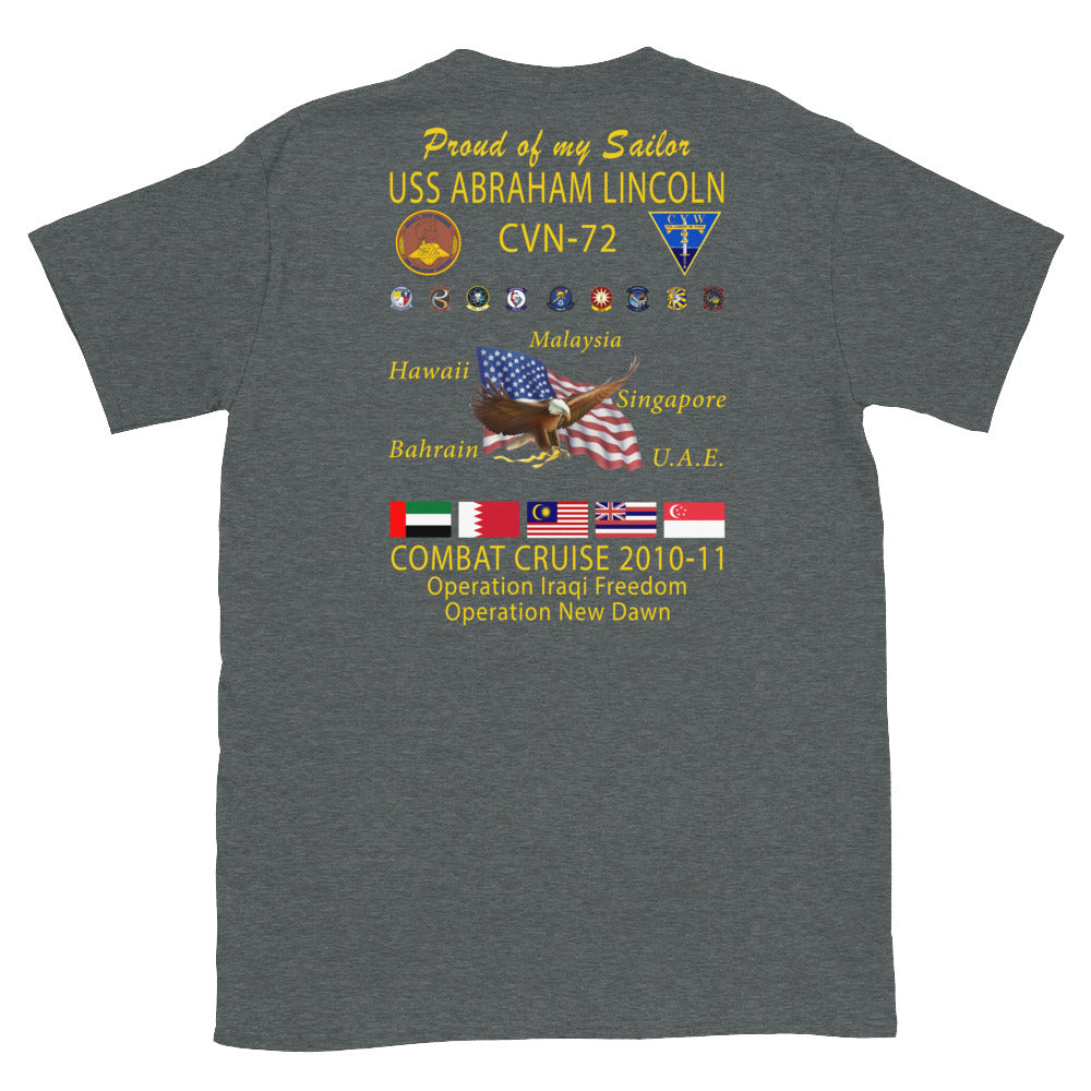 USS Abraham Lincoln (CVN-72) 2010-11 Cruise Shirt - Family