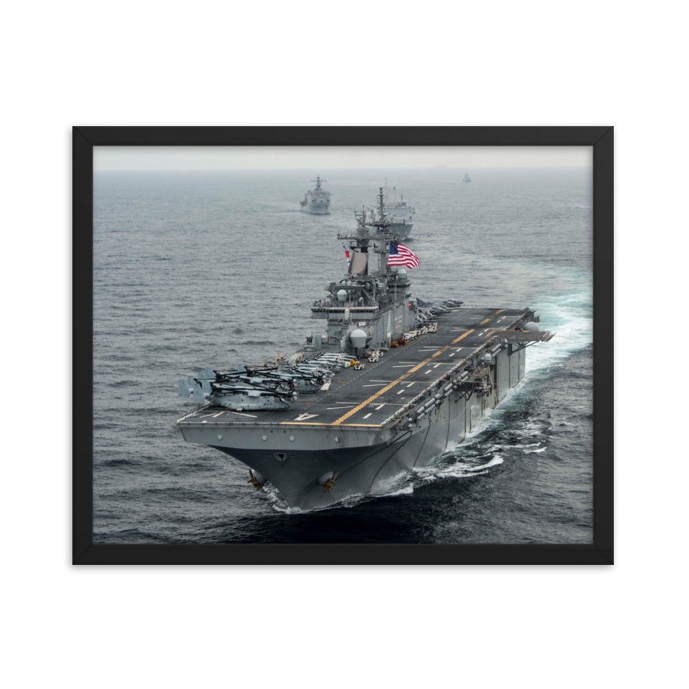 USS Boxer (LHD-4) Framed Ship Photo