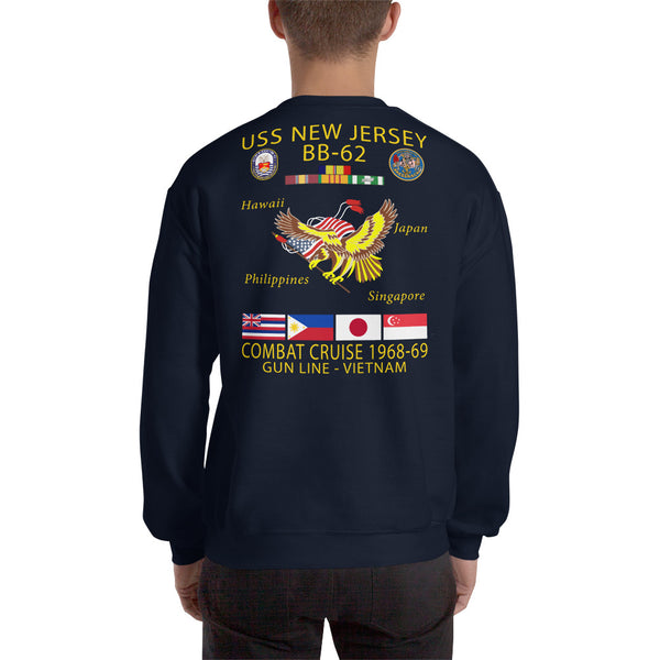 USS New Jersey (BB-62) 1968-69 Cruise Sweatshirt