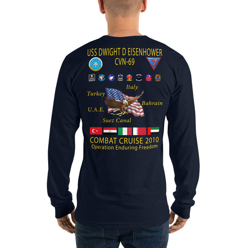 USS Dwight D. Eisenhower (CVN-69) 2010 Long Sleeve Cruise Shirt