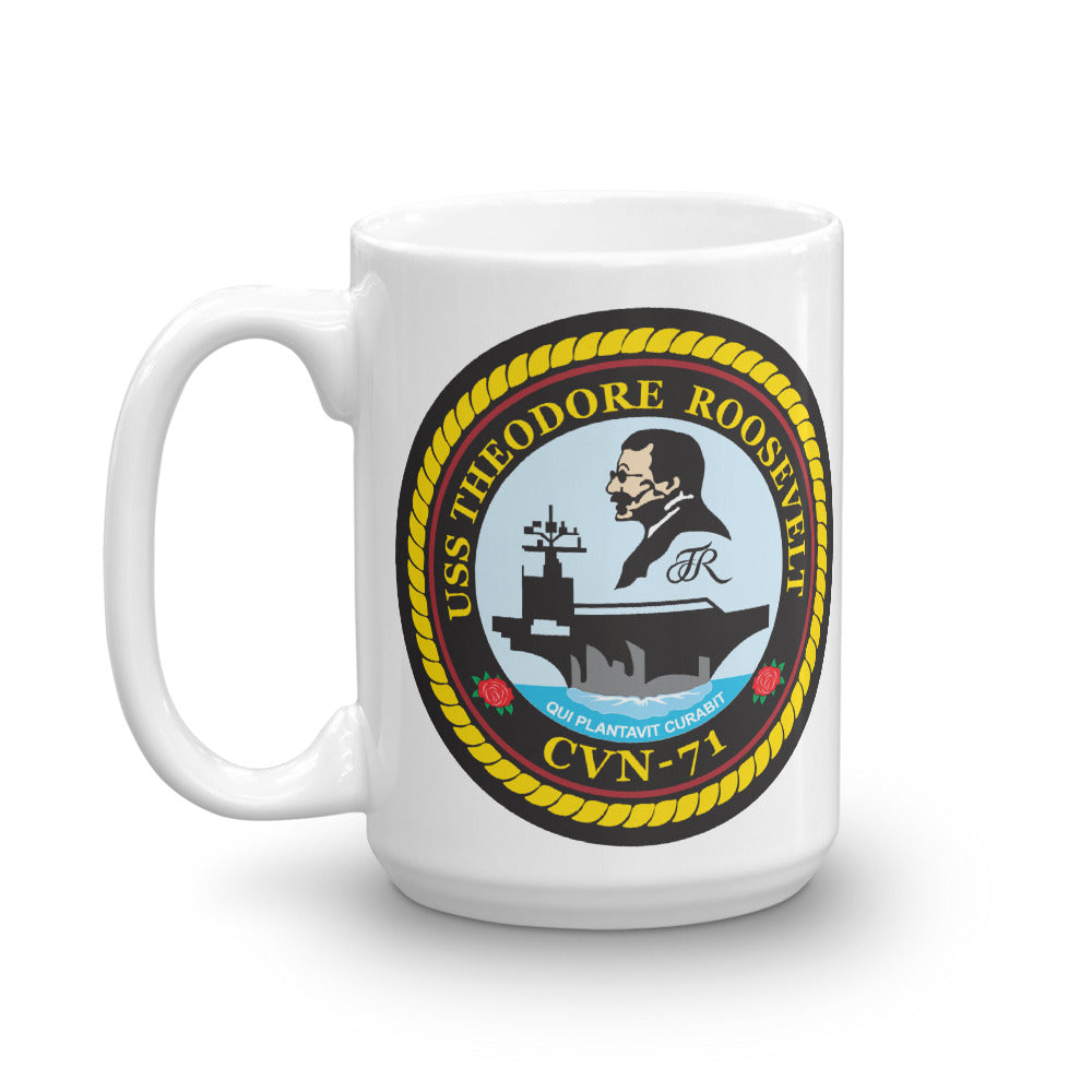 USS Theodore Roosevelt (CVN-71) Ship's Crest Mug